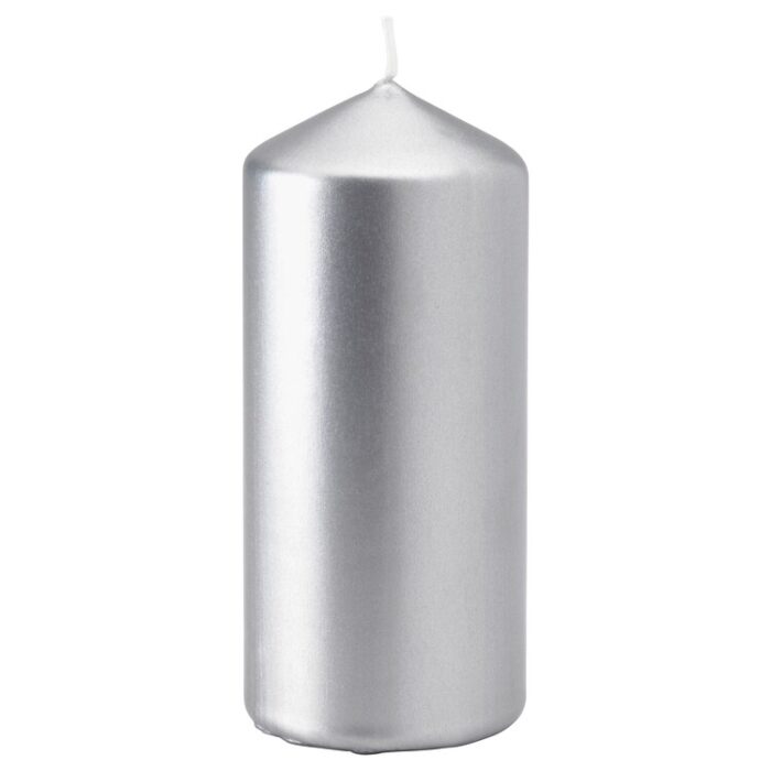 IKEA fenomen unscented block candle silver colour