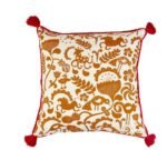 ledieu® IKEA URSPRUNGLIG Cotton Cushion Cover, White/Golden Brown, 50x50cm