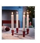IKEA Candle Holder; VINTERFINT Candle Holder for 4 Candles, Red, 5 cm (2 ")