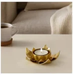 IKEA KNASTRIGT Tealight Holder, Gold Colour/Lotus 3 cm (1 ¼")